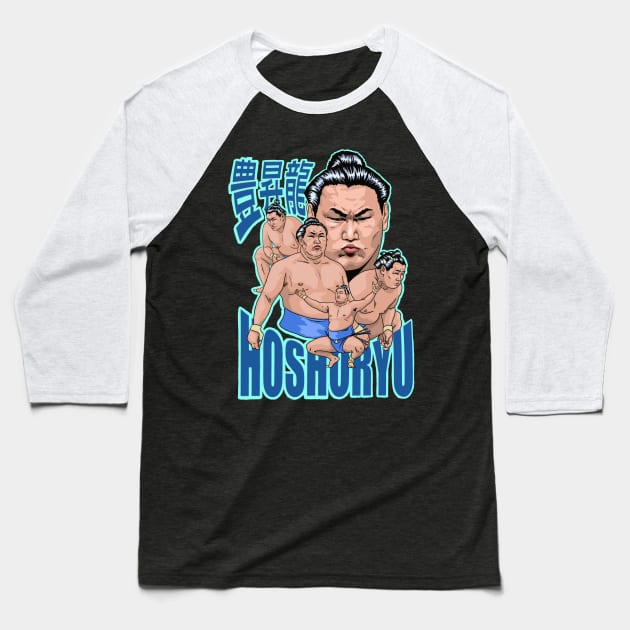 Mongolian sumo wrestler Hoshoryu Baseball T-Shirt by FilthyTBear 